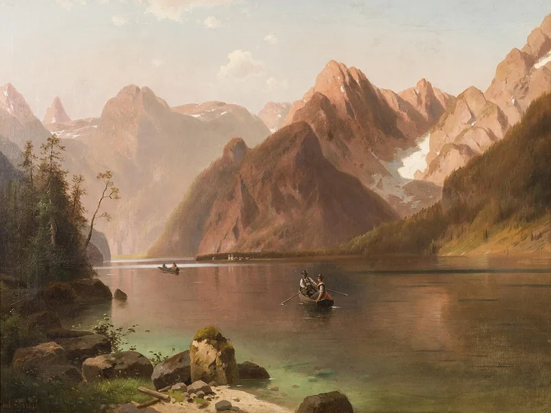 1857-Ludvík Barták - Lago alpino